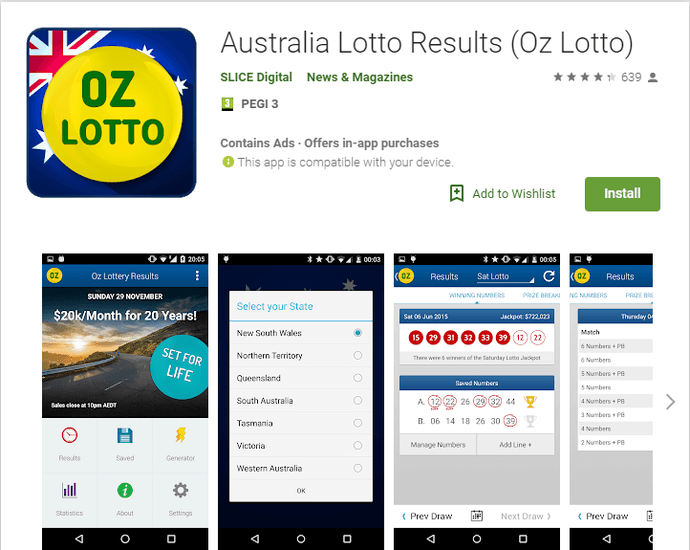 Lotto Results Australia